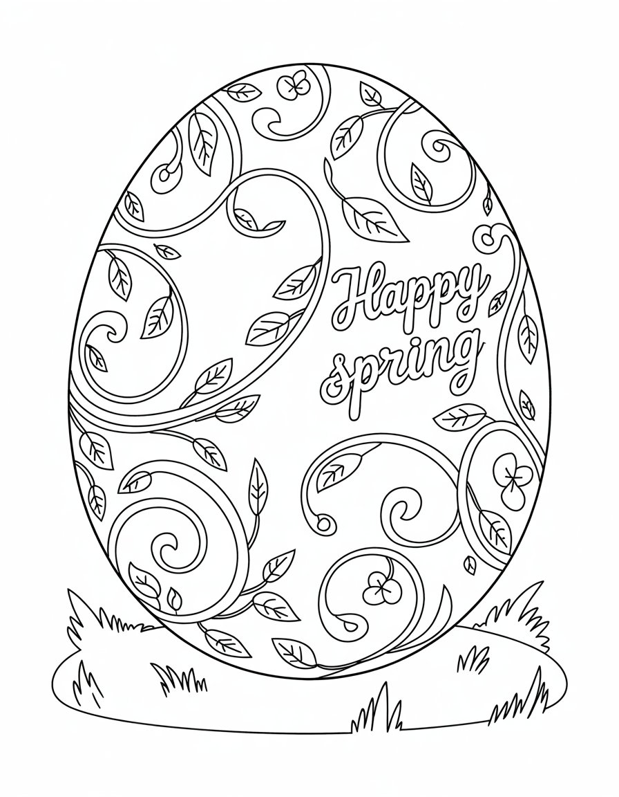 Swirly Design Egg